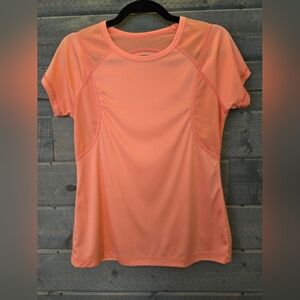 Jockey Athletic Shirt - Orange with Breathable Mesh Panels - Size Small